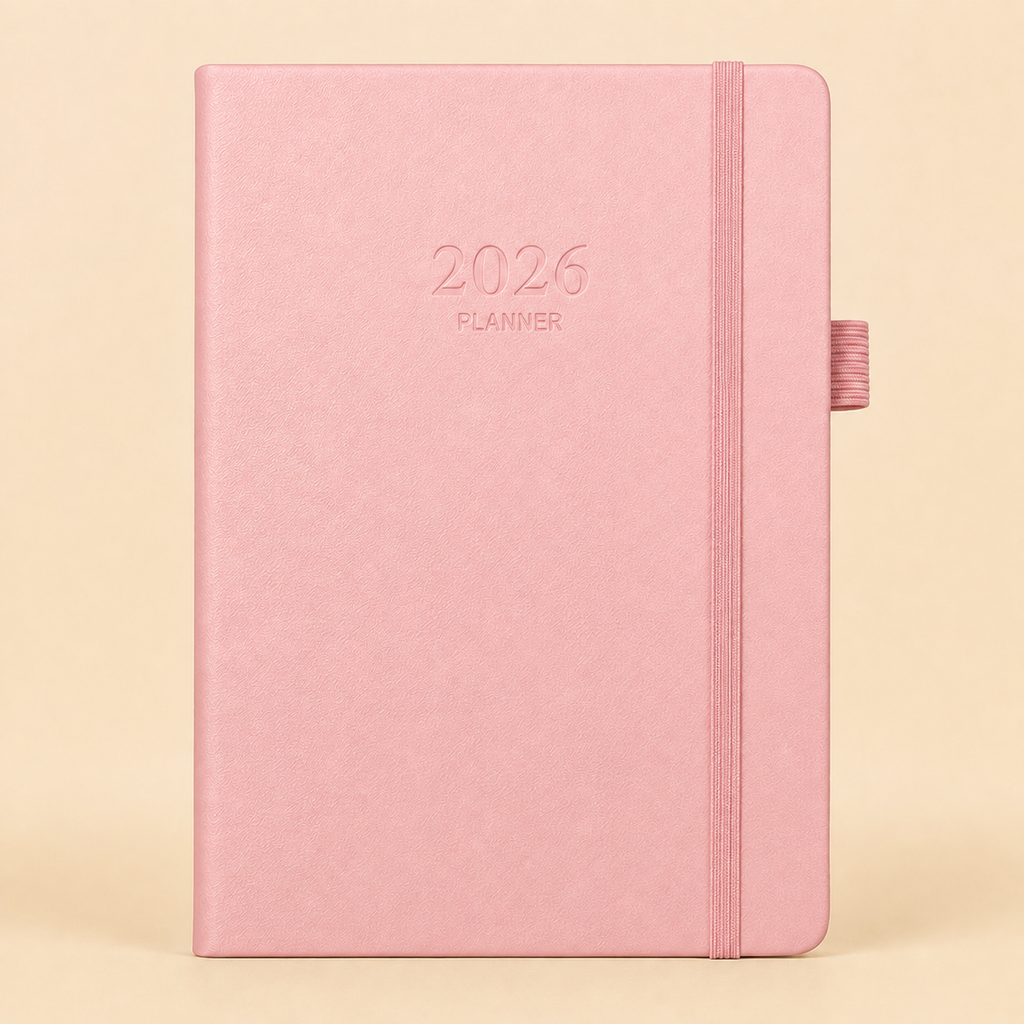 2026 Weekly Planner Leather Hard Cover