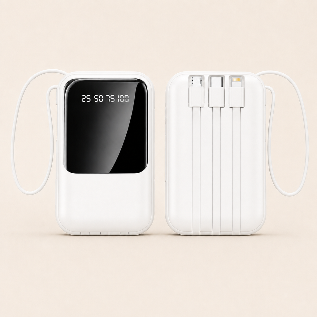 20,000 mAh Power Bank w Cable and LED Display