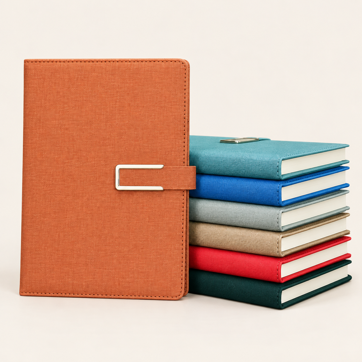 A5 Business Notebook Cloth Pattern PU Leather