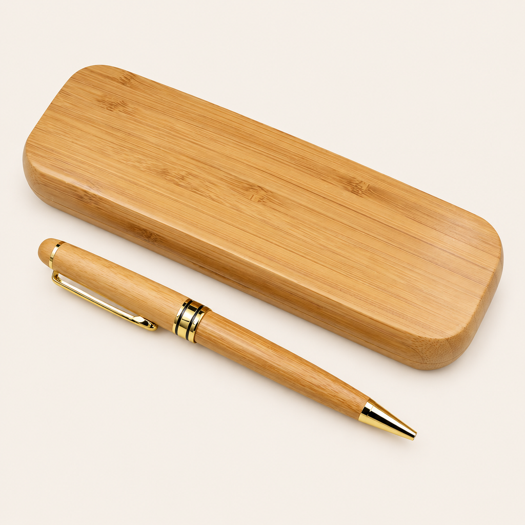Bamboo Pen with Case