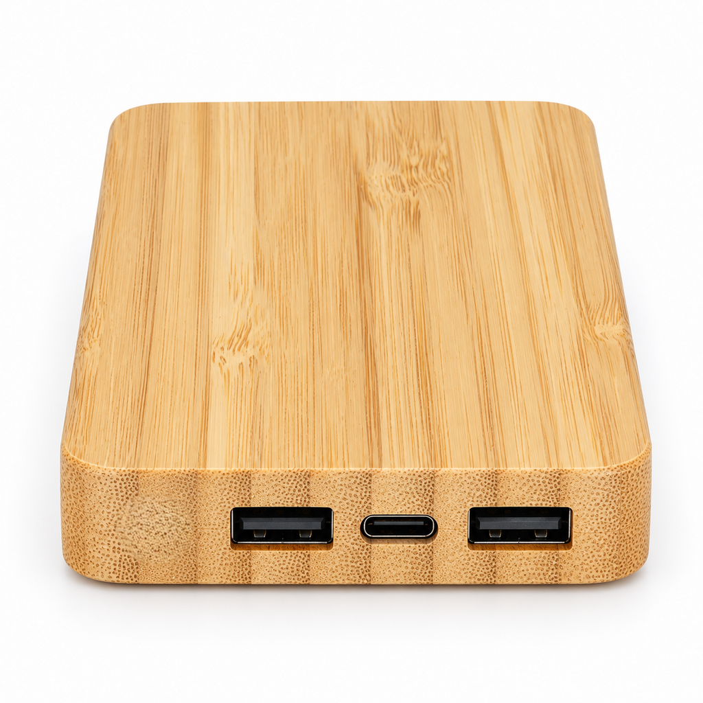 Eco-Friendly Bamboo 2 port Powerbank 5000mAh