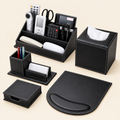 Leather Office Organizer Set
