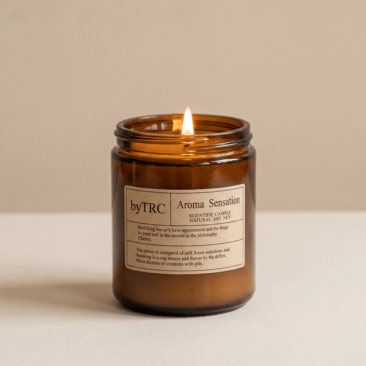 Soywax Candle in Amber Bottle 100g