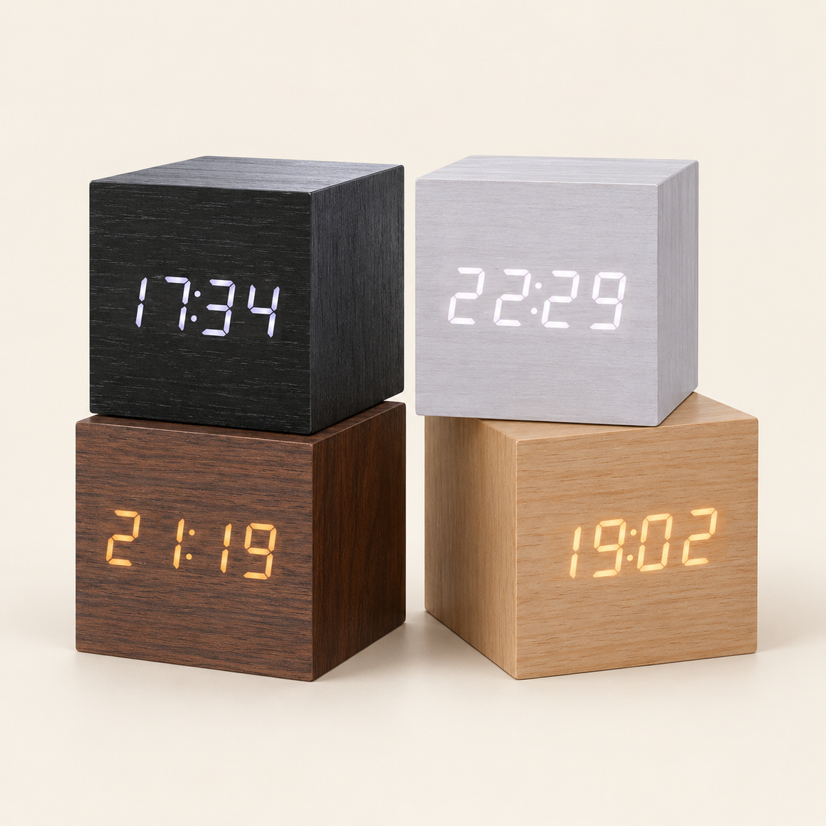 Square Wooden Clock