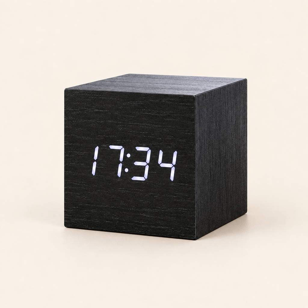 Square Wooden Clock