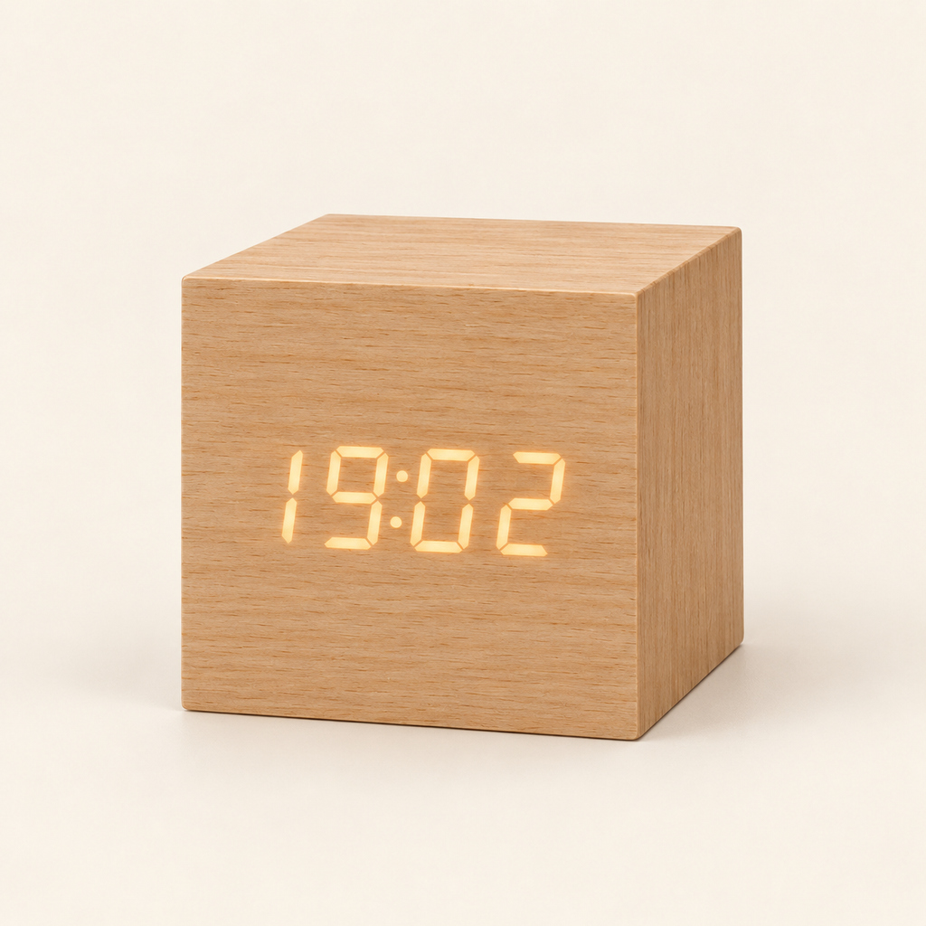 Square Wooden Clock