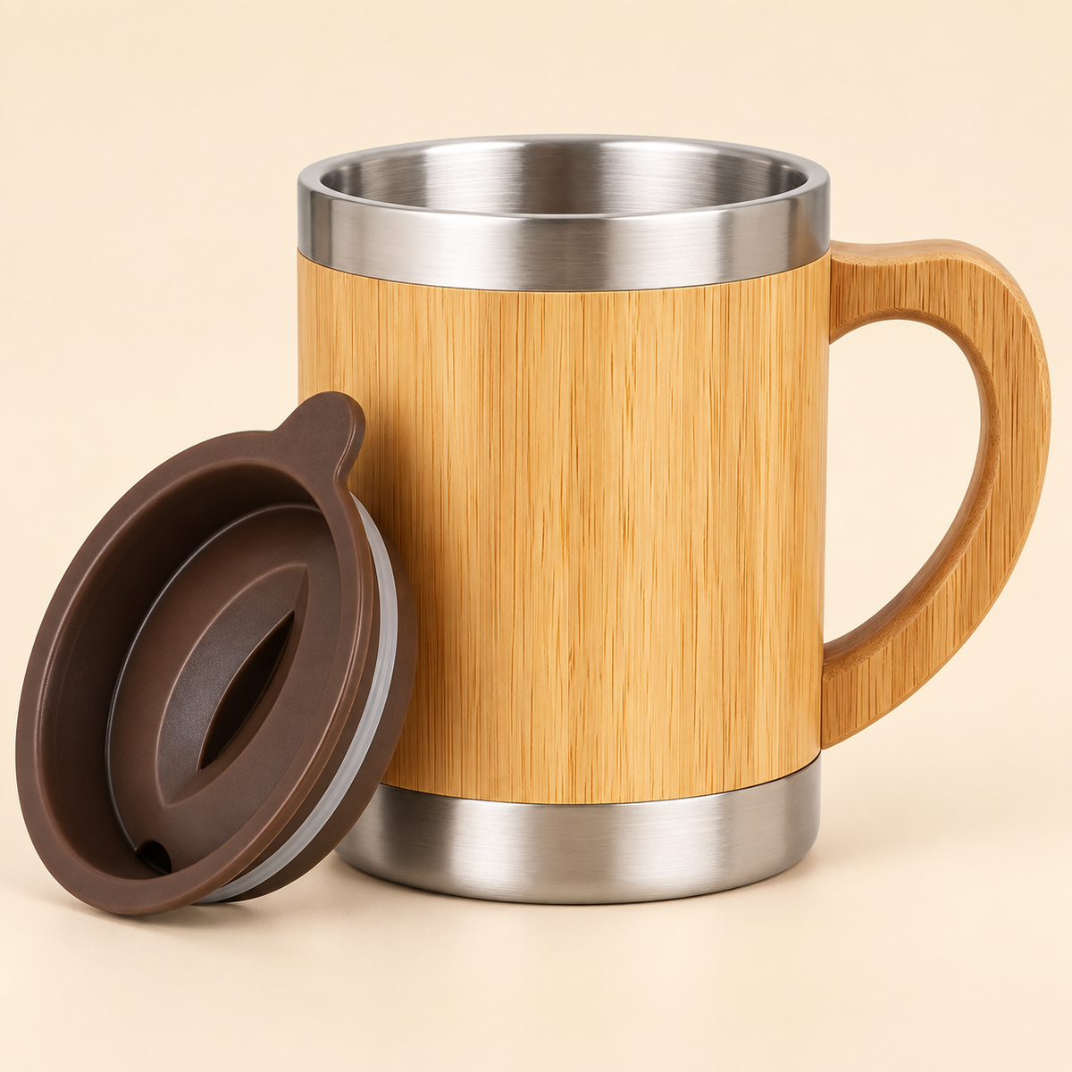 Wooden Mug with Lid