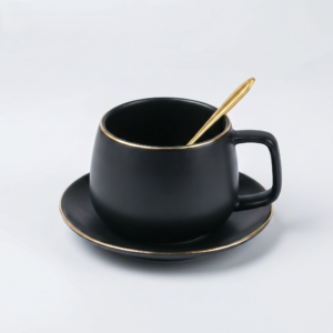 Ceramic Coffee Cup & Saucer